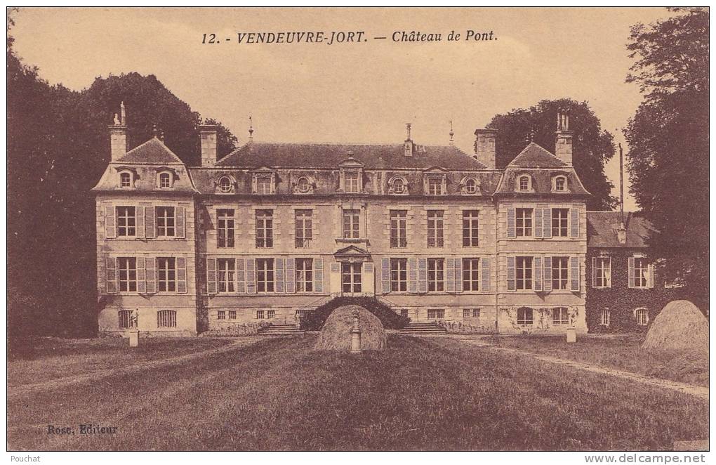 Carte postale ancienne du Château de Pont – autre vue de la façade